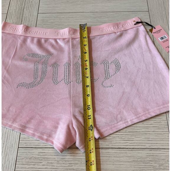 NWT Juicy Couture pink‎ velour sleep shorts. Extremely soft. Size XL - Picture 2 of 7